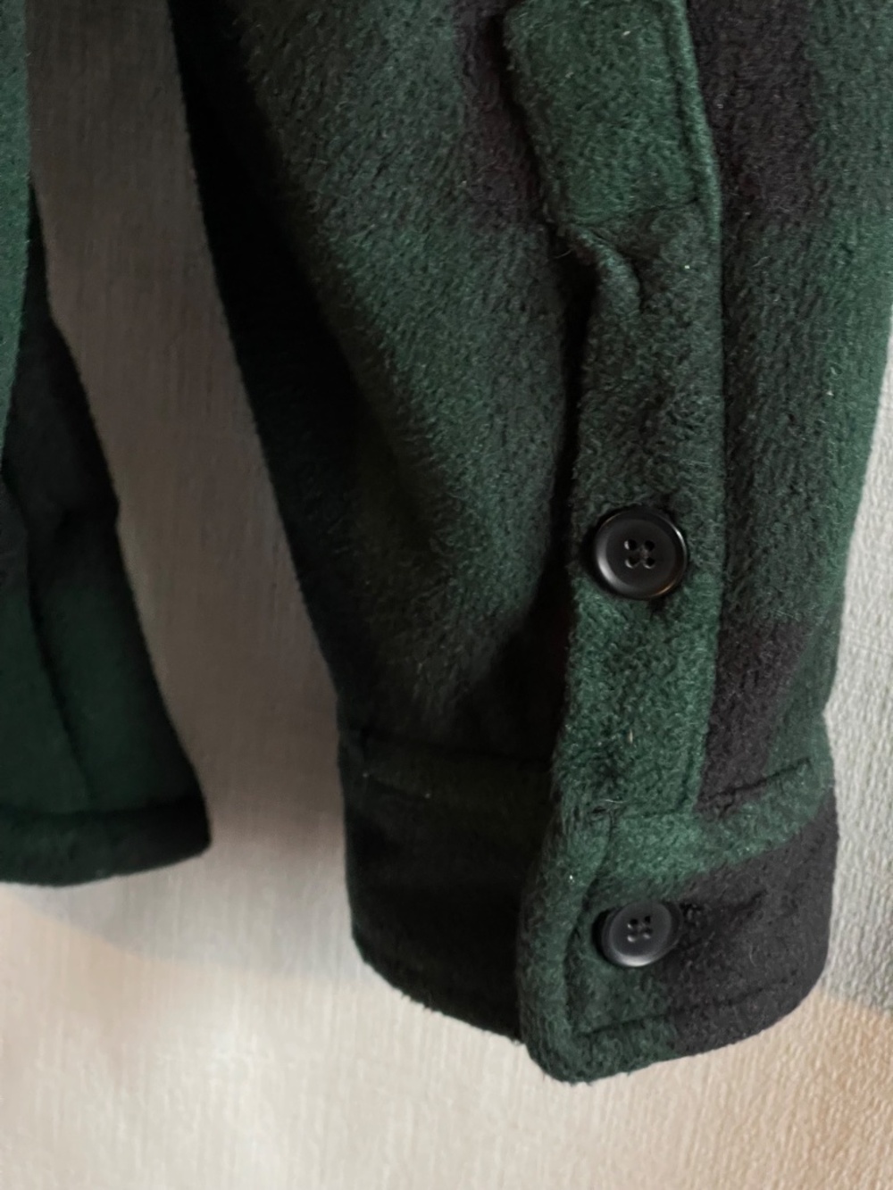 Gingham Women's Green Plaid Fleece Shirt Jacket - Picture 3 of 8